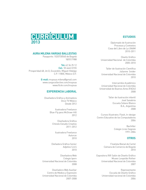 Currículum  2013
